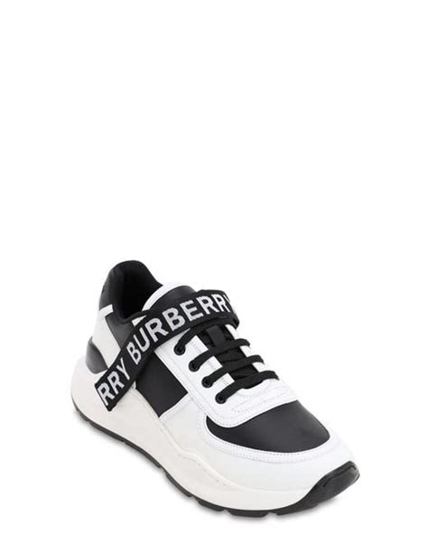 burberry leather sneakers white|burberry black and white sneakers.